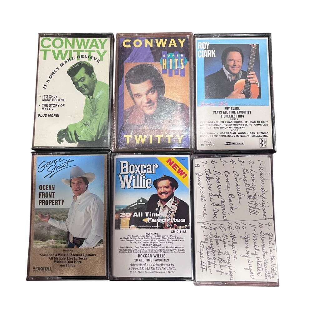 Lot of 6‎ Classic Country Music Cassette Tapes 90’s Conway Twitty George Strait